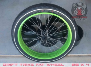 drift-trike-front-wheel-green