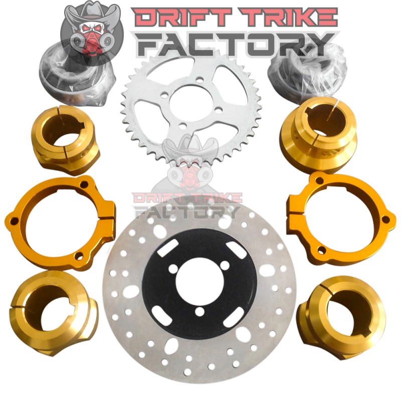 Motorised Drift Trike Axle Kit 40mm with Bearing Hangers Motorised