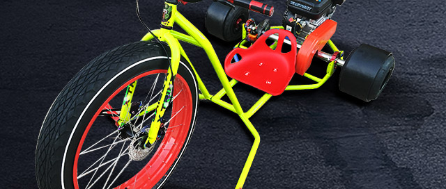 Motorised Drift Trike yellow-red